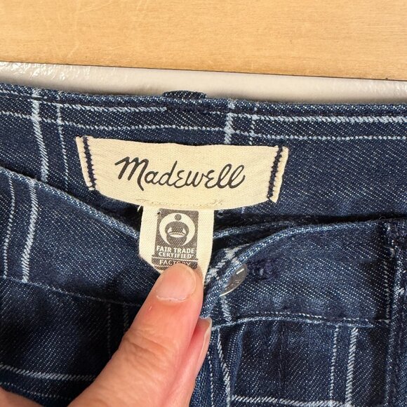 Madewell The Perfect Vintage Wide-Leg Jean in Windowpane Size 29 Retro Denim - Picture 4 of 12